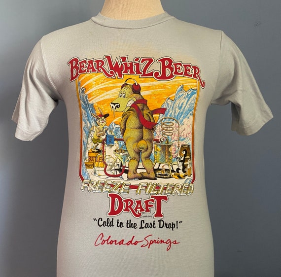 Vintage 80s Bear Whiz Beer T-shirt: 1988 Colorado Springs