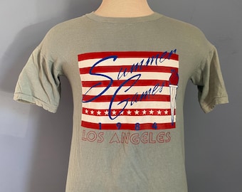 Camiseta vintage de los Juegos Olímpicos de Verano de Los Ángeles 1984, años 80 - Talla extra pequeña