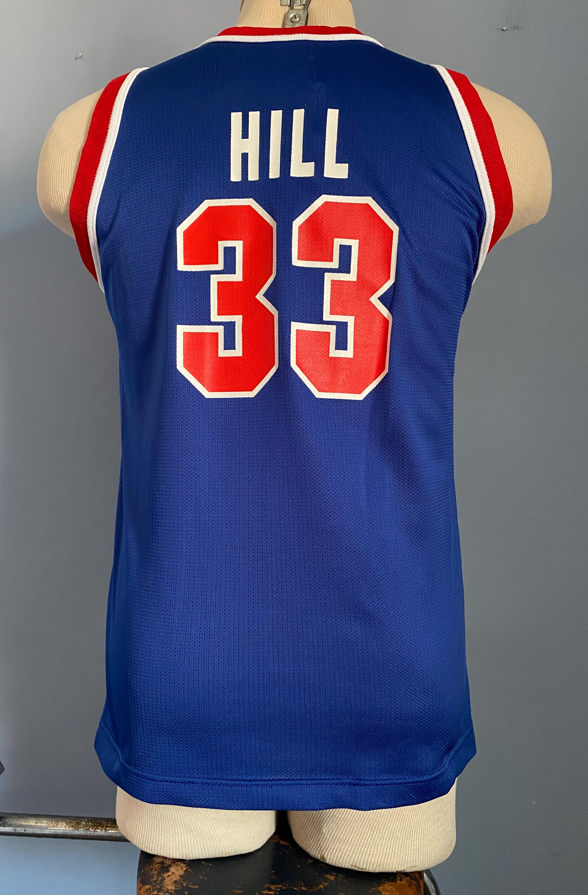 90s Vintage Grant Hill #33 Detroit Pistons Nba Basketball Champion