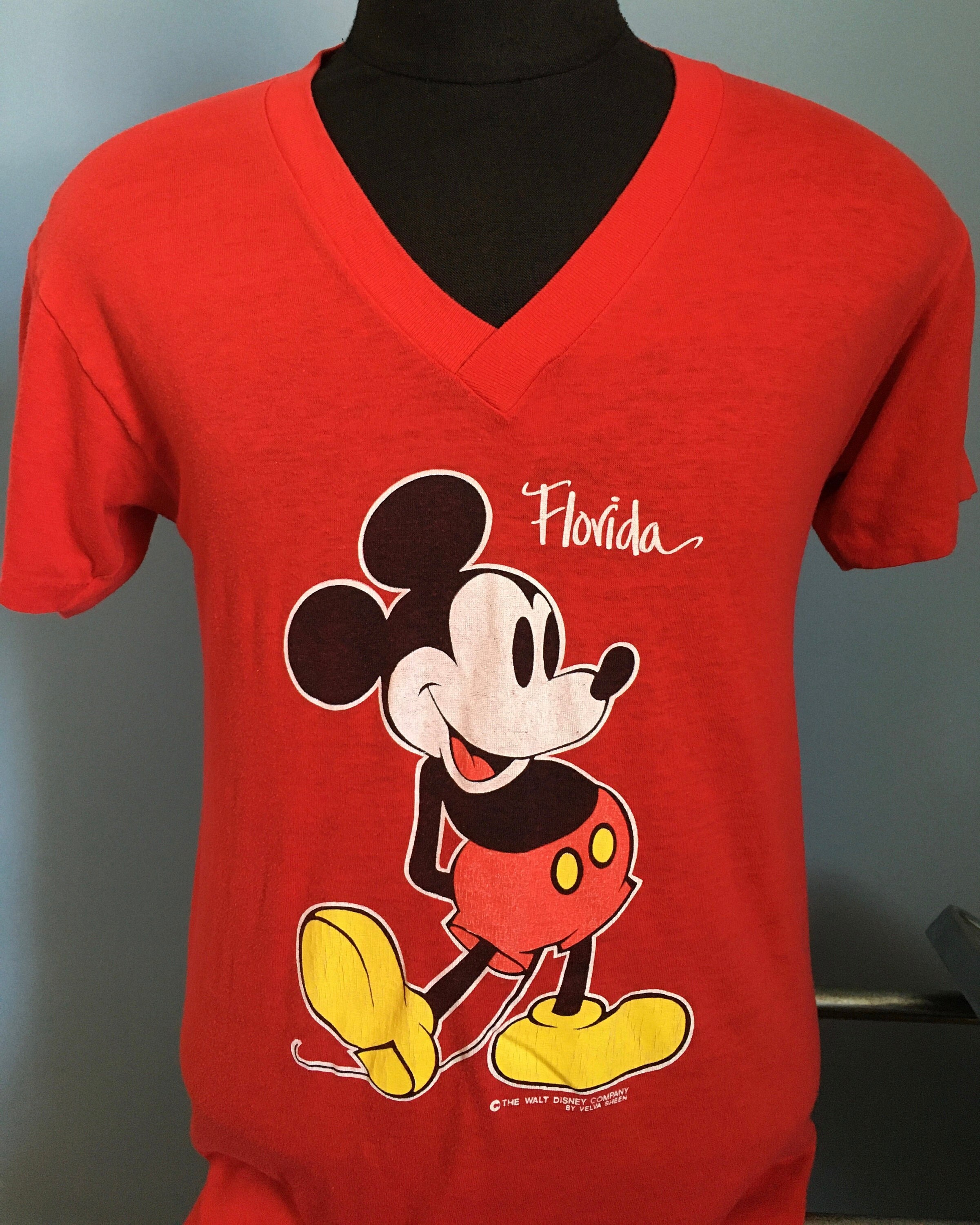 80s Vintage Mickey Mouse Walt Disney World Florida Cartoon Pajamas