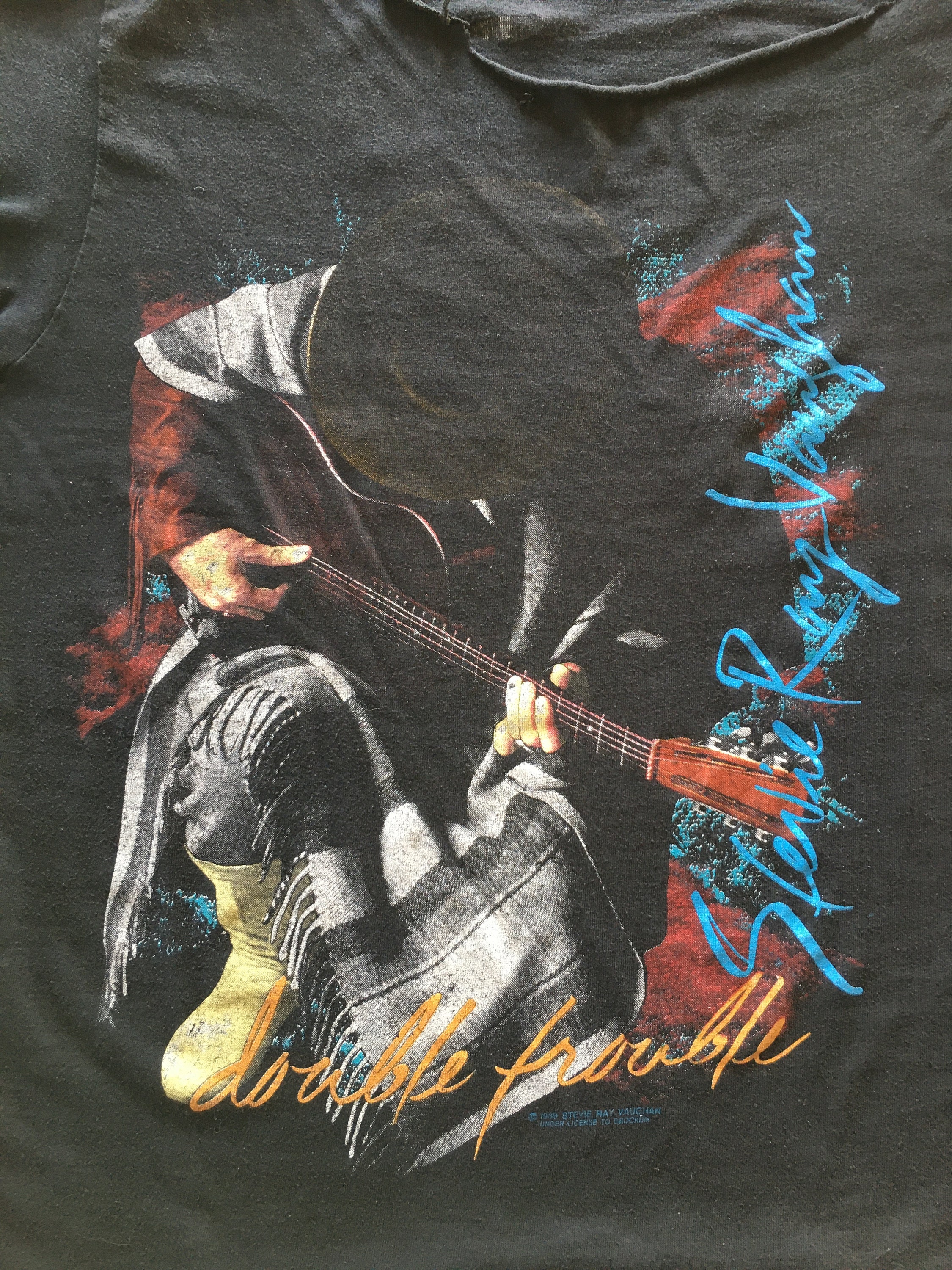 80s Vintage Stevie Ray Vaughan 1989 Double Trouble in Step