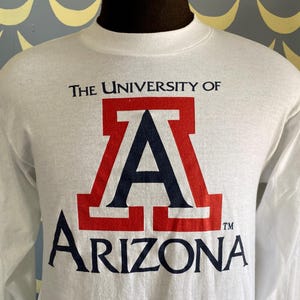 80s Vintage Arizona Wildcats University ncaa college long sleeved Shirt - MEDIUM
