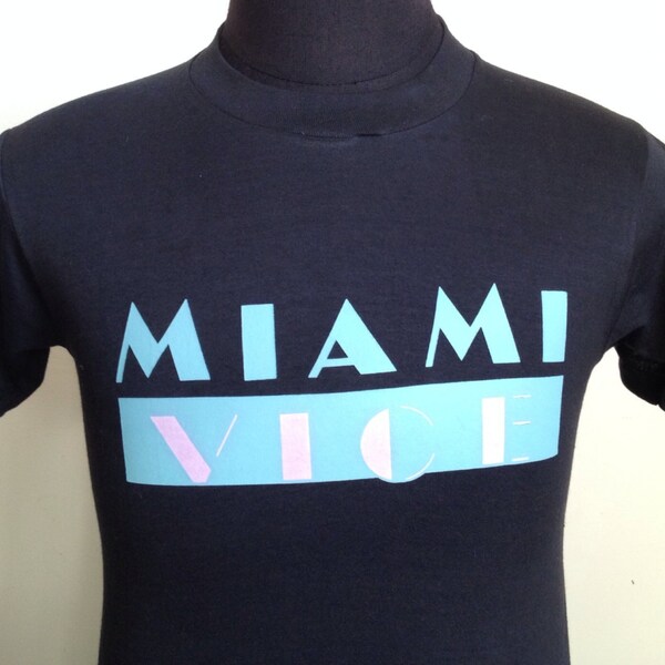 80s Vintage Miami Vice tv T-Shirt - MEDIUM