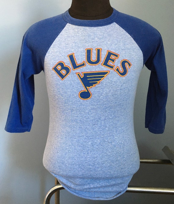 St Louis Blues Shirt Long Sleeve Adult Small NHL Blue