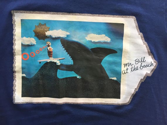 80s Vintage Mr. Bill at the Beach 1980 Jaws SNL S… - image 3