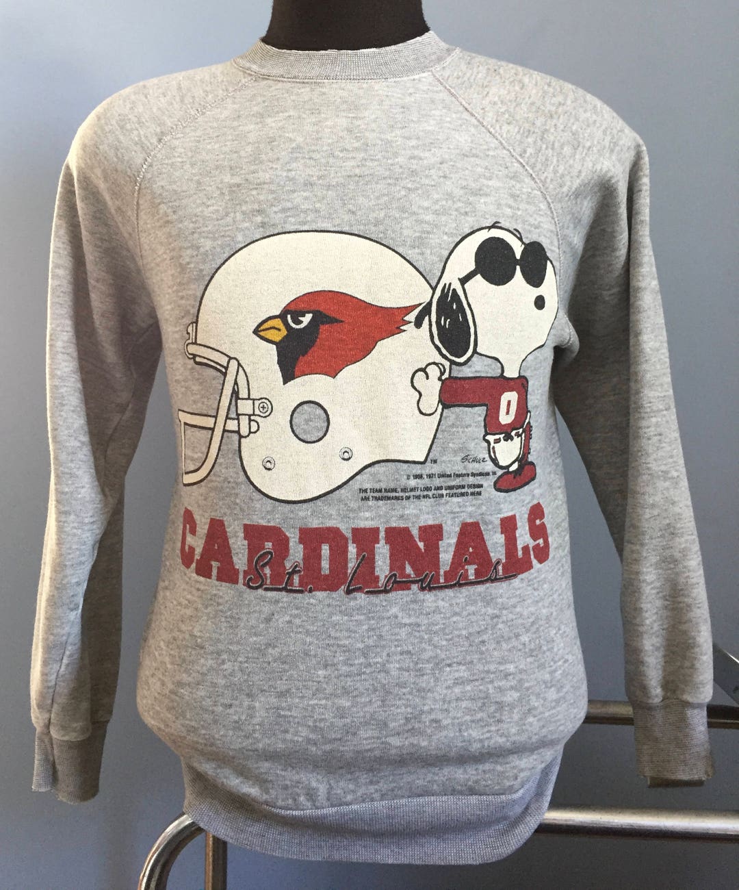 Vintage 1980s Gray St. Louis Cardinals Snoopy Rayon T Shirt L/XL