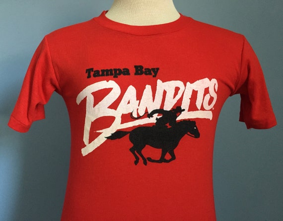 80s Vintage USFL Tampa Bay Bandits Football T-shirt - SMALL - Etsy