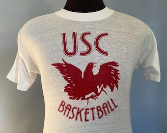 Camiseta Nike de baloncesto vintage de los Gamecocks de la Universidad de Carolina del Sur (USC) de los años 80 (talla pequeña)