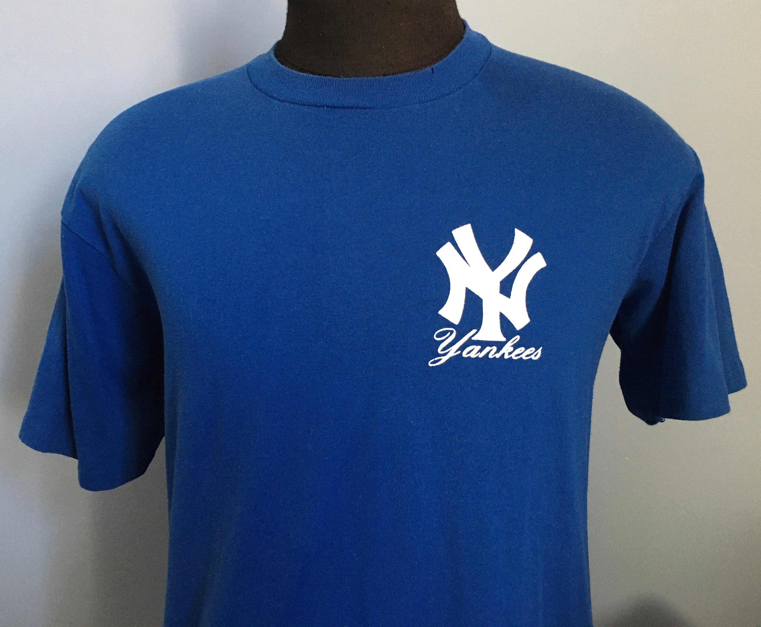 Majestic NY Yankees Baseball Shirt Long Sleeve Embroidered MLB VTG