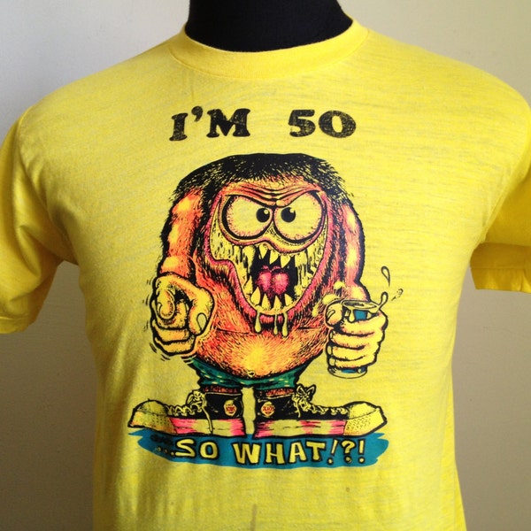 70s Vintage Roach I'm 50 So What 1974 T-Shirt - X-LARGE 46-48