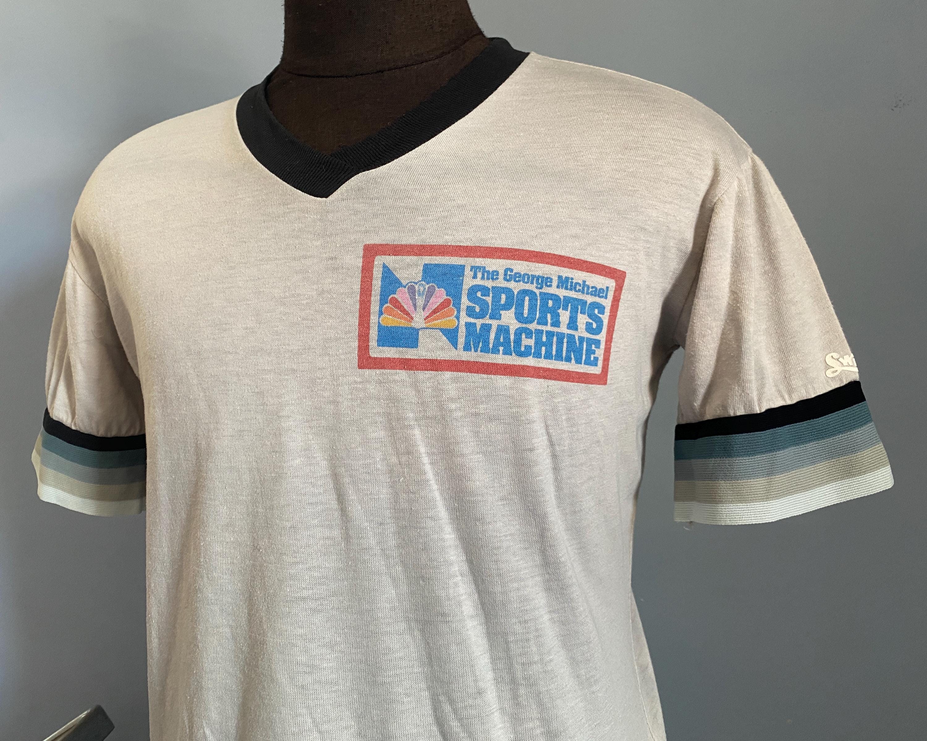 Vintage 80s the George Michael Sports Machine T-shirt: NBC What a