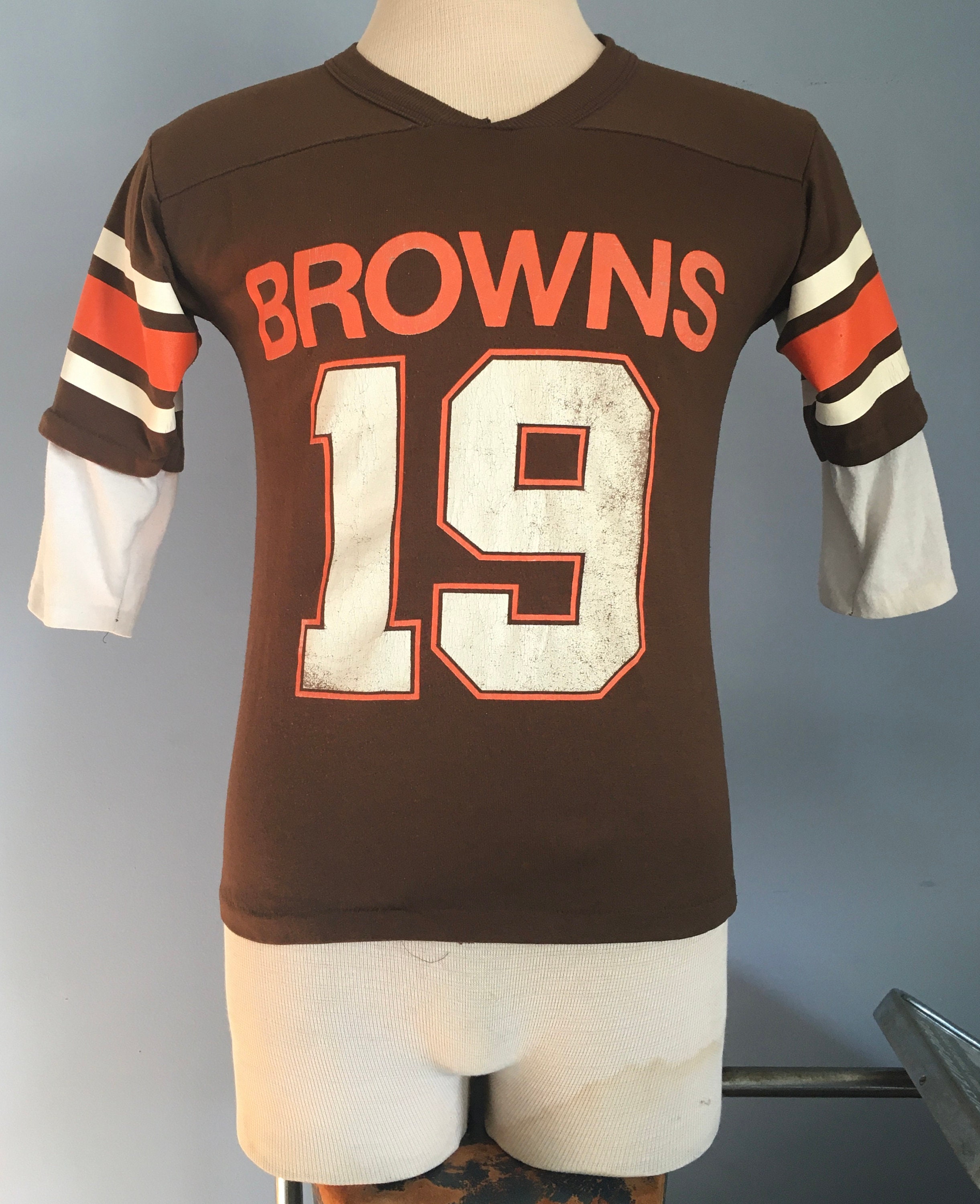 BROWNS NFL 90s vintage スウェット 90s USA製 RUSSELLラッセル NFL CLEVELAND BROWNS ひび割れ