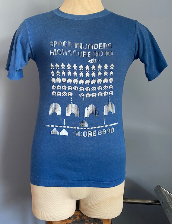 Vintage 70s 80s Space Invaders Video Game T-shirt - X-SMALL - Etsy