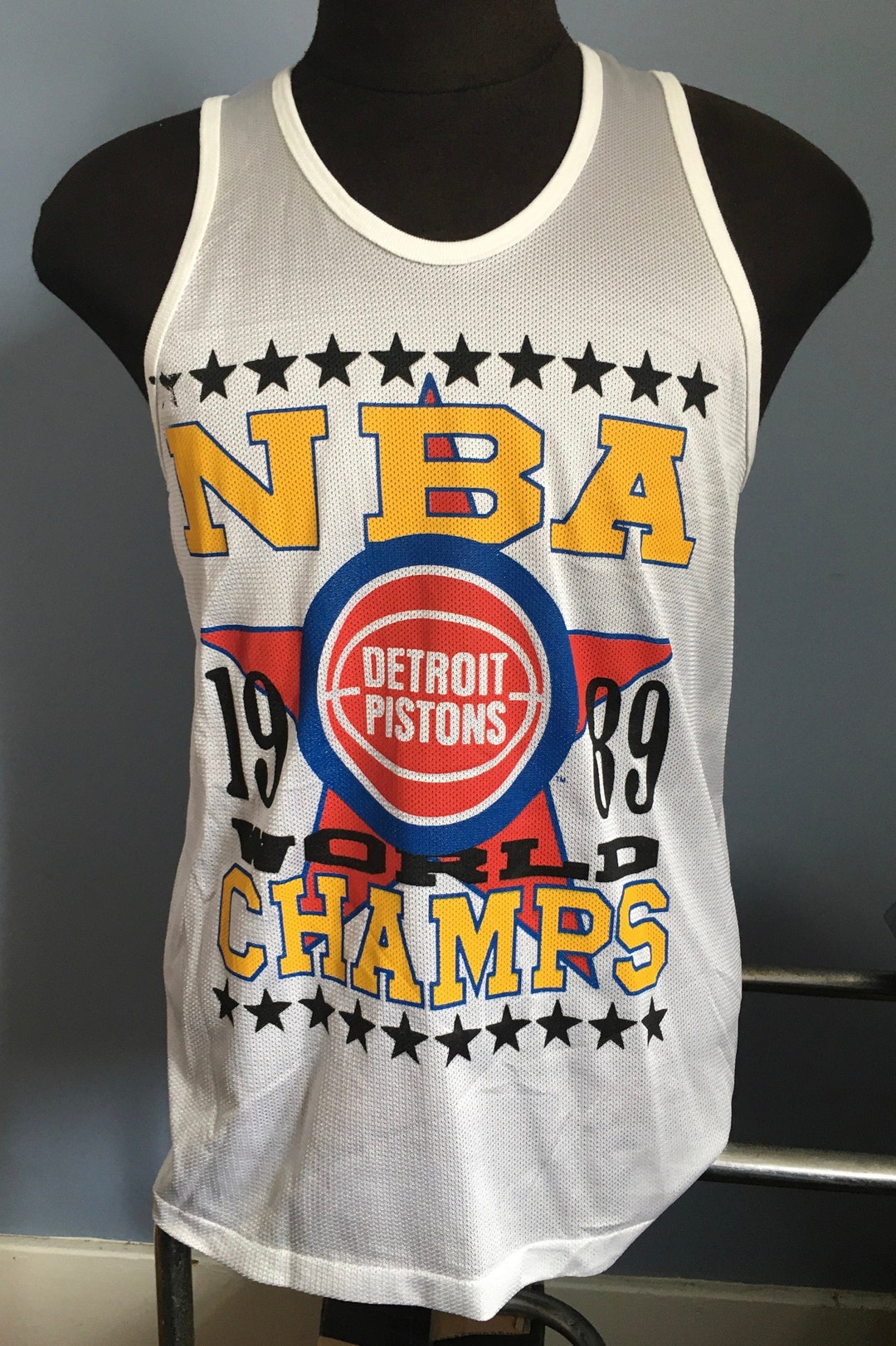 80s Vintage Detroit Pistons 1989 World Champs Champions Deadstock Dead