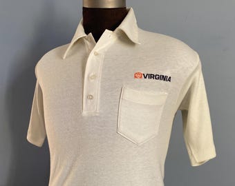 Polo vintage de los Virginia Cavaliers de los años 80, Universidad UVA, NCAA, talla mediana