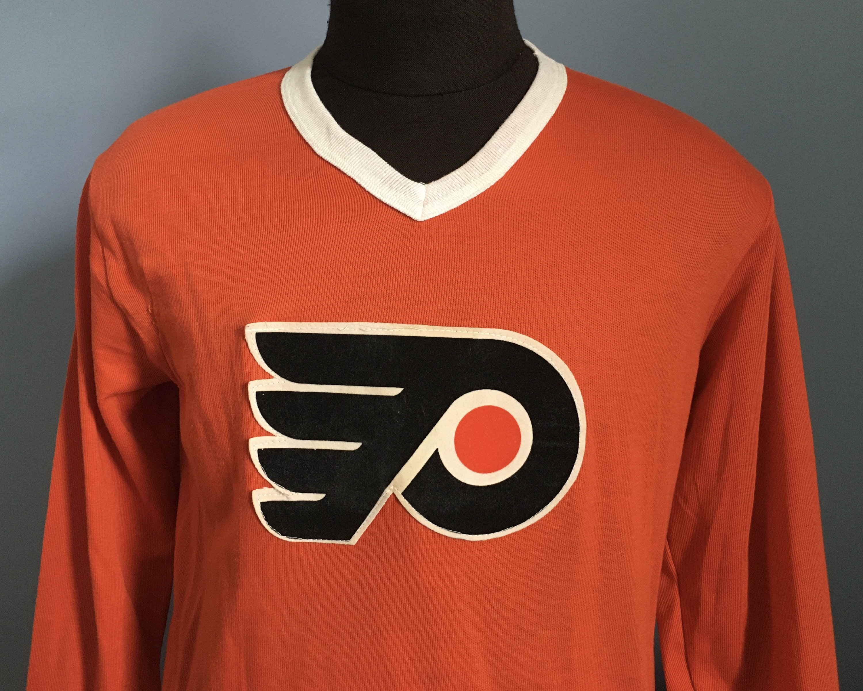 Philadelphia Flyers Shirt Adult Large Orange Short Sleeve T NHL Hockey Mens