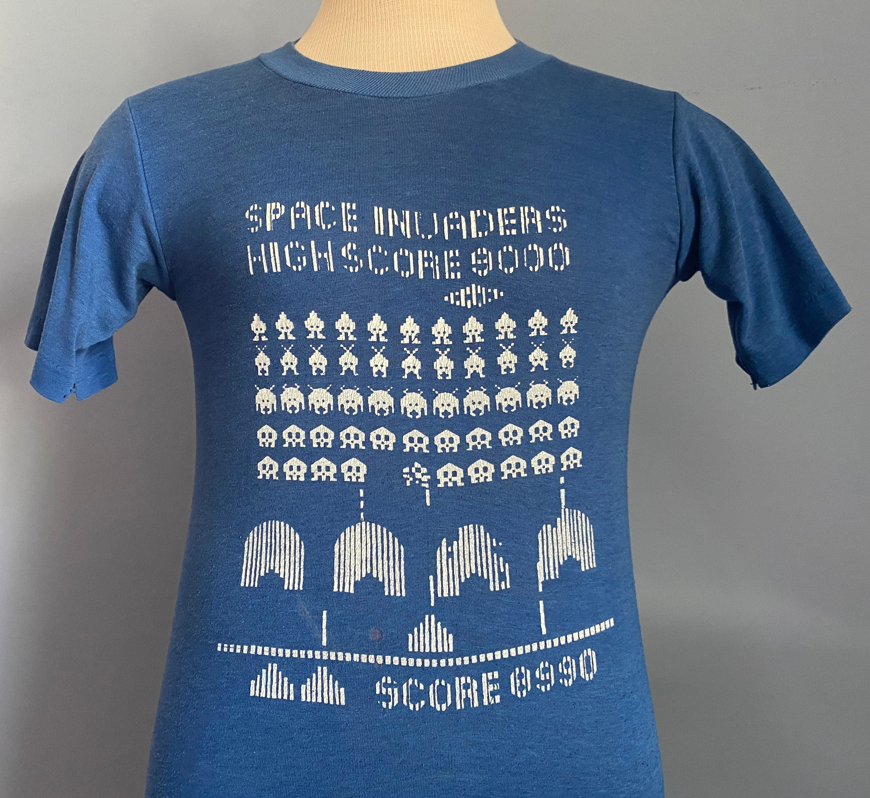 Vintage 70s 80s Space Invaders Video Game T-shirt - X-SMALL - Etsy