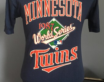 Veste Vintage 1987 Minnesota Twins World Series Champions - Taille M, Blanc Satin, Occasion