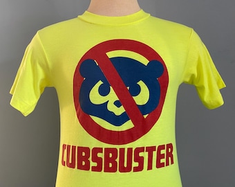 Camiseta de béisbol vintage de los Chicago Cubs Buster de los años 80 (MLB) - Talla pequeña