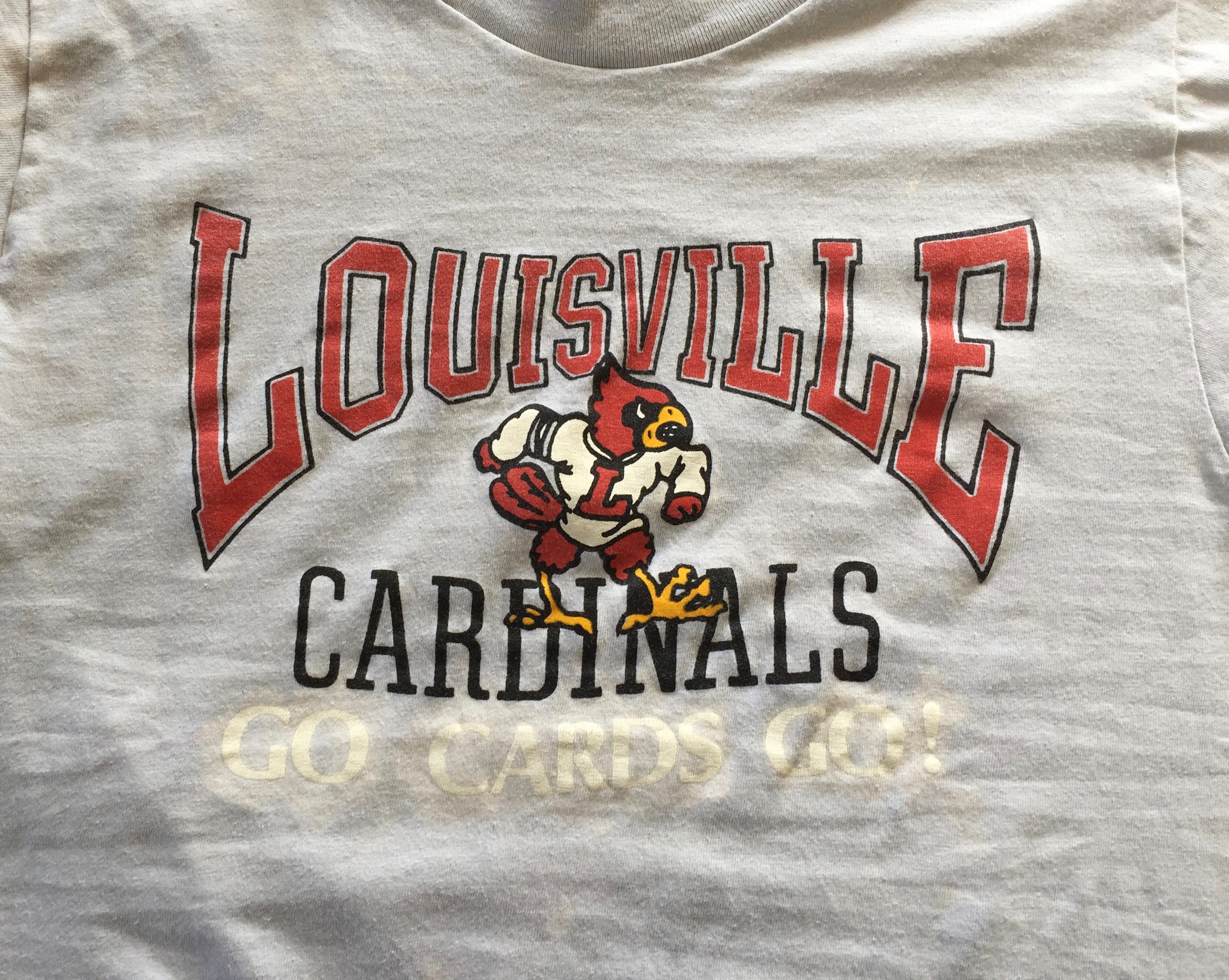 Louisville Cardinals #32 Kids Youth Short Sleeve Shirt Gray Red