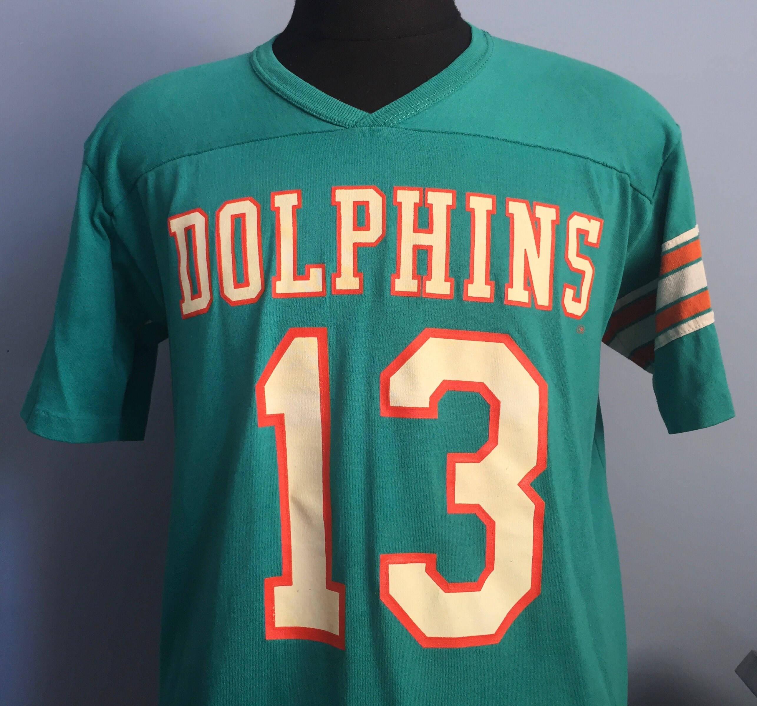 Vintage 80s Miami Dolphins Dan Marino Jersey Size Large by 