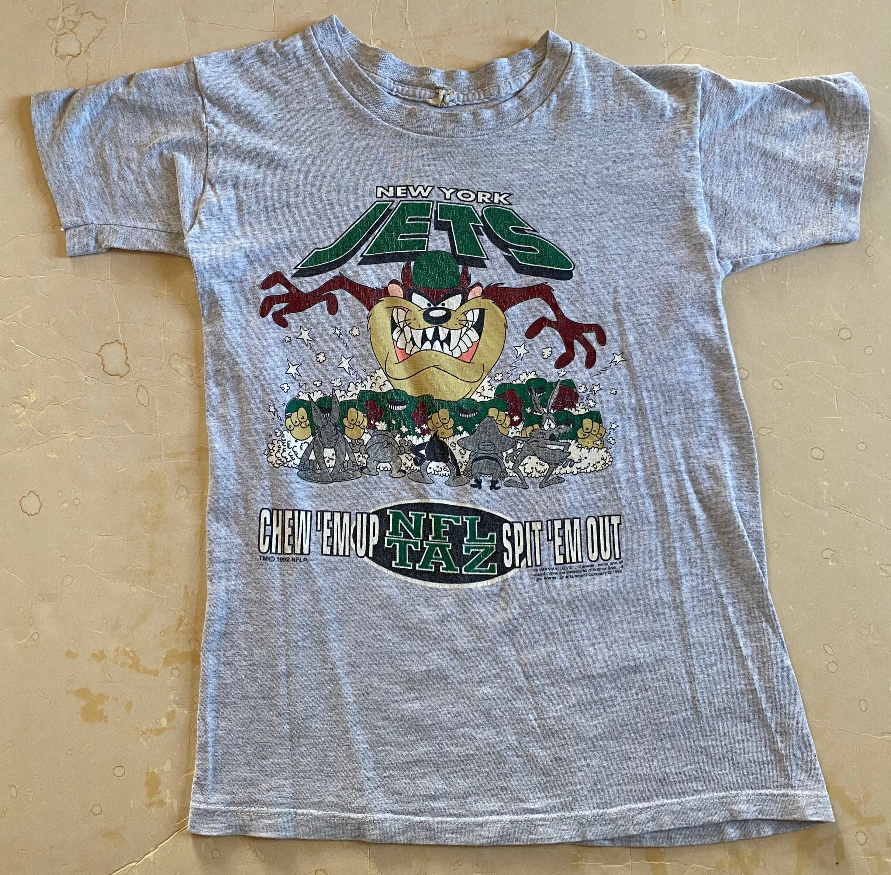 90s USA製 Looney Tunes スウェット 白 Giants NFL