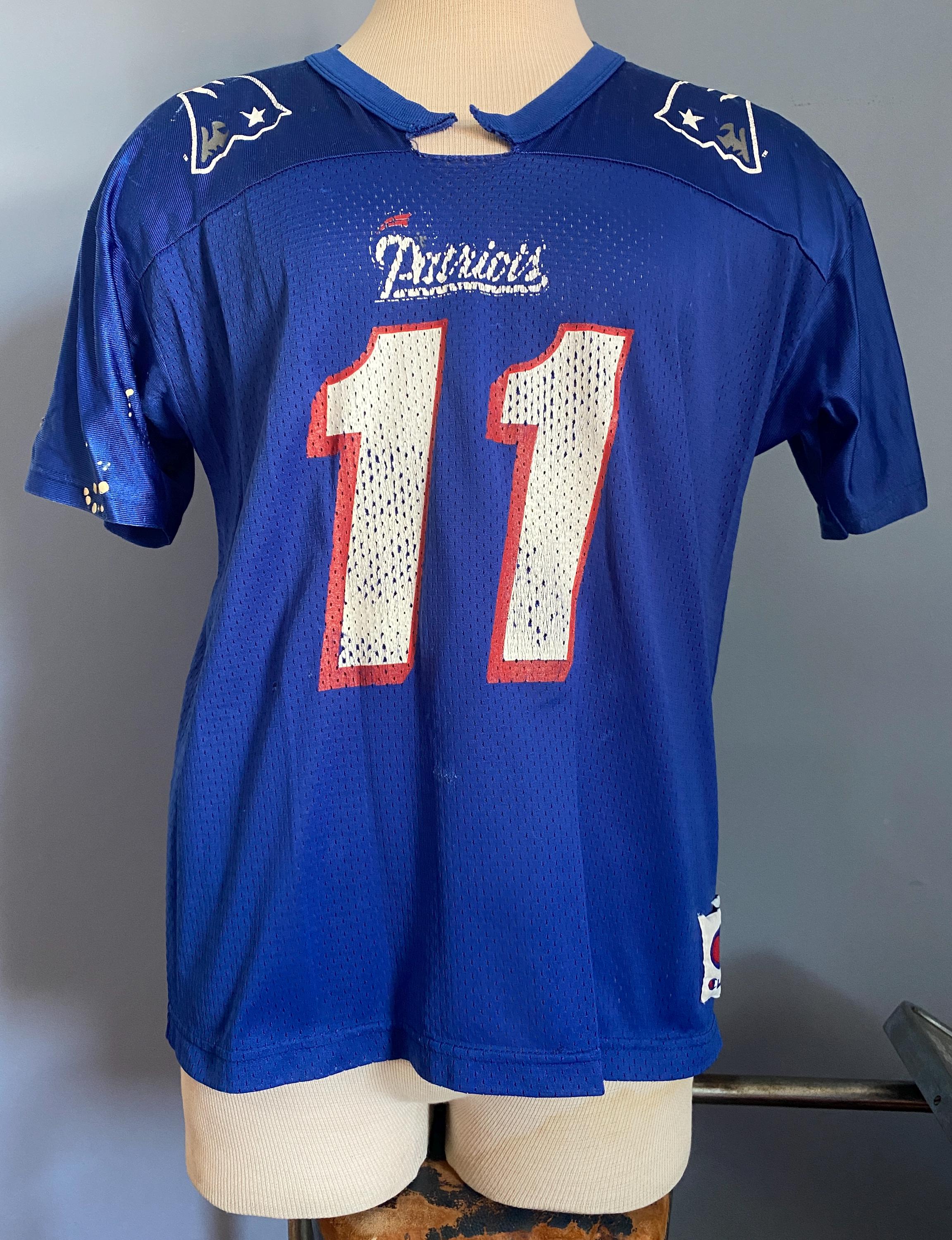 Vintage 90s Drew Bledsoe #11 New England Patriots Champion Jersey 