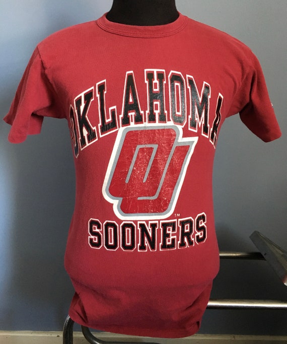 80s Vintage Oklahoma University Sooners OU Ncaa College T-shirt  