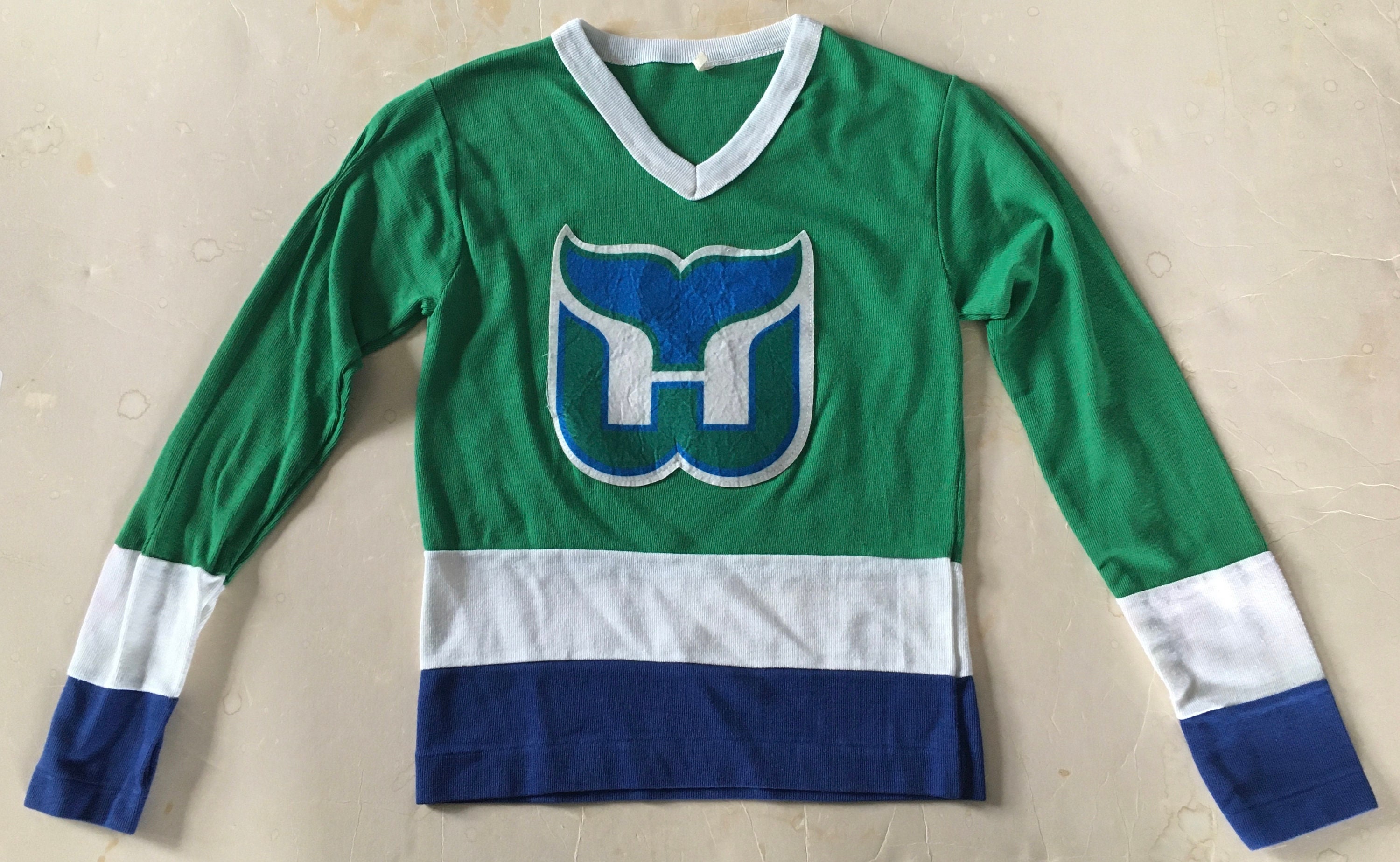 Hartford Whalers CCM Vintage 1982 White Replica NHL Hockey Jersey