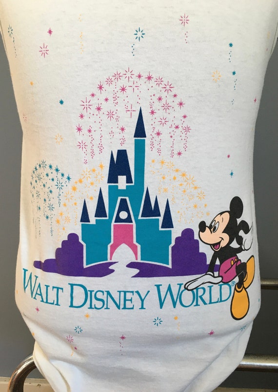 90s Vintage Walt Disney World Mickey Mouse cartoo… - image 2