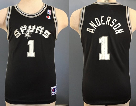 90s Vintage Derek Anderson 1 San Antonio Spurs Youth Nba