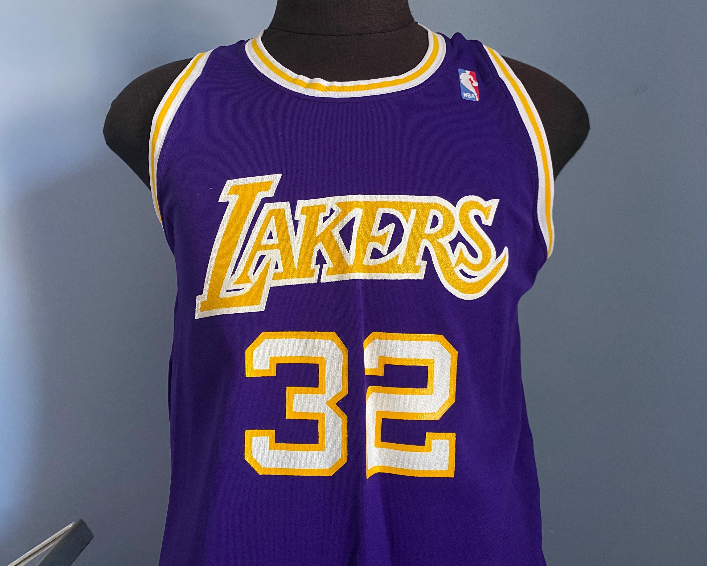 80s Vintage Magic Johnson Lakers Jersey: Macgregor Sand-knit