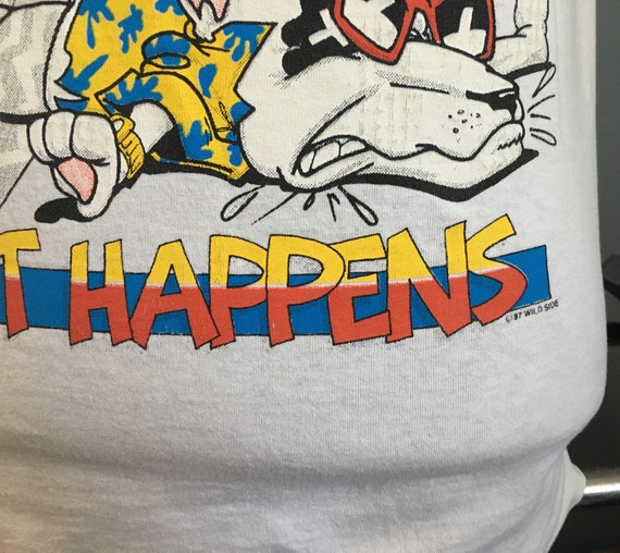 80s Vintage Spuds McKenzie Shit Happens 1987 The … - image 4