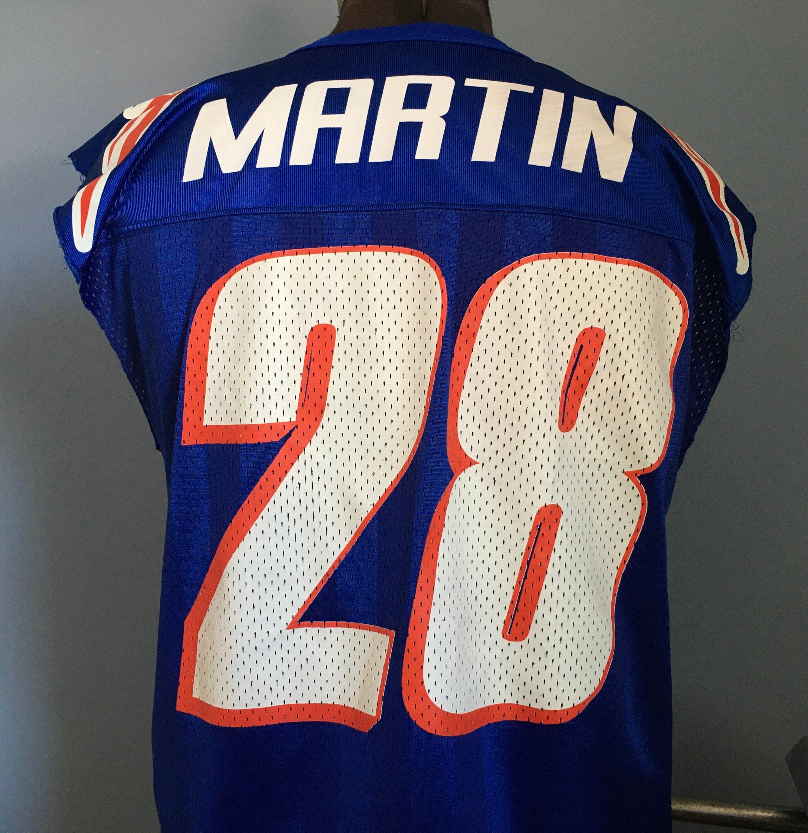 NFL パイレーツ MARTIN 28 LOGO ATHLETIC ゲームシャツ Vintage 90s Curtis Martin #28 New England Patriots Jersey: Logo