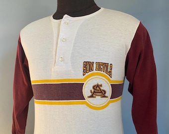 Camiseta vintage de los Sun Devils de la Universidad Estatal de Arizona (ASU) de los años 80 - Mediana