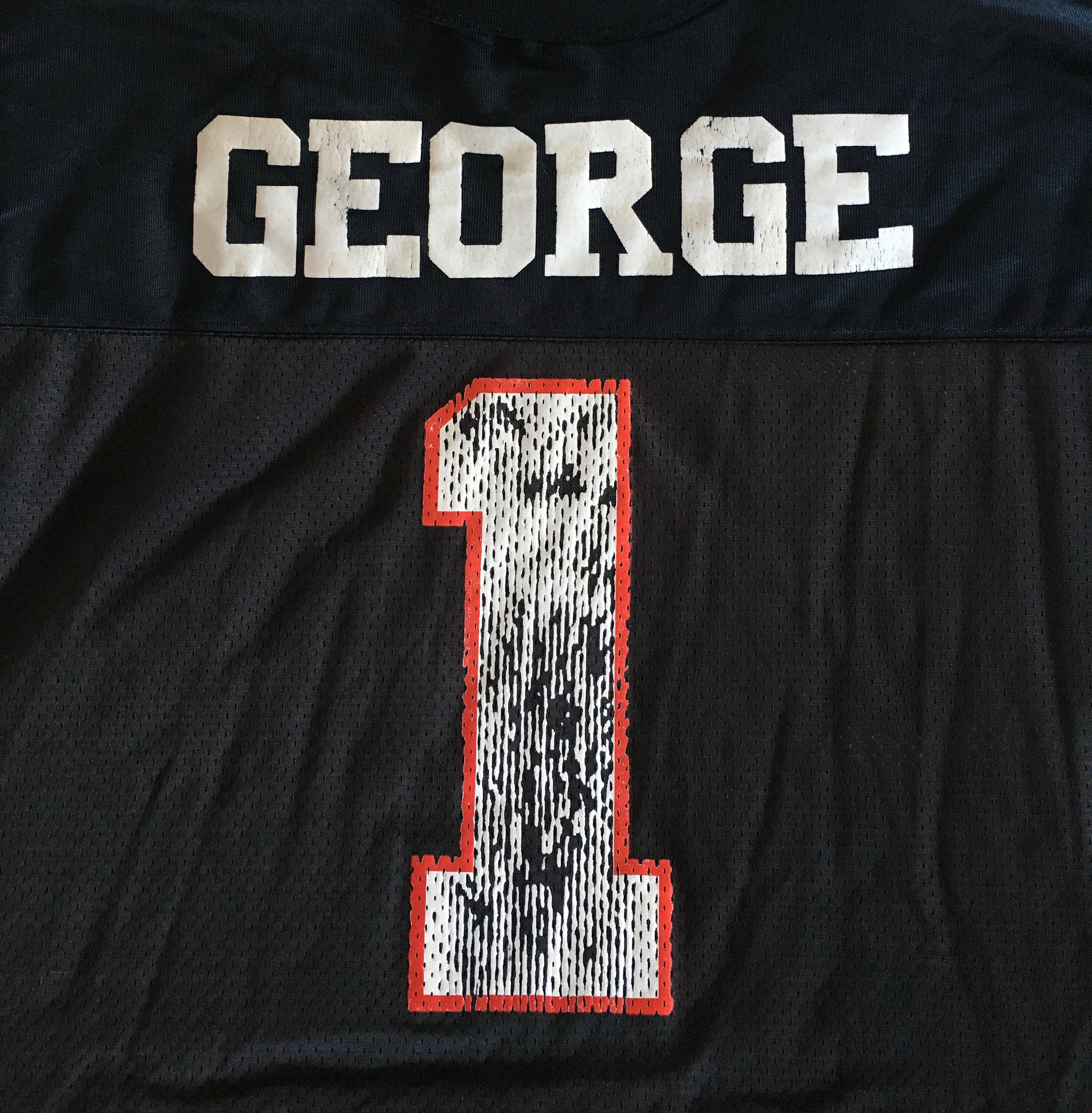 愛用 Jeff Vintage 90s George Logo Football NFL Falcons Atlanta #1 トップス