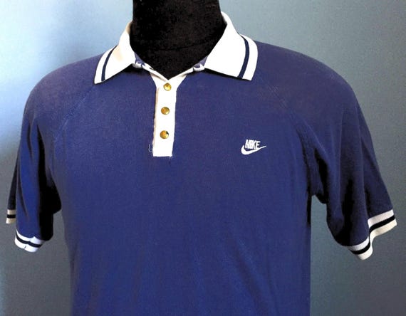 80s Vintage Nike Orange Logo Tag Shoes Athletic Sports Polo Shirt