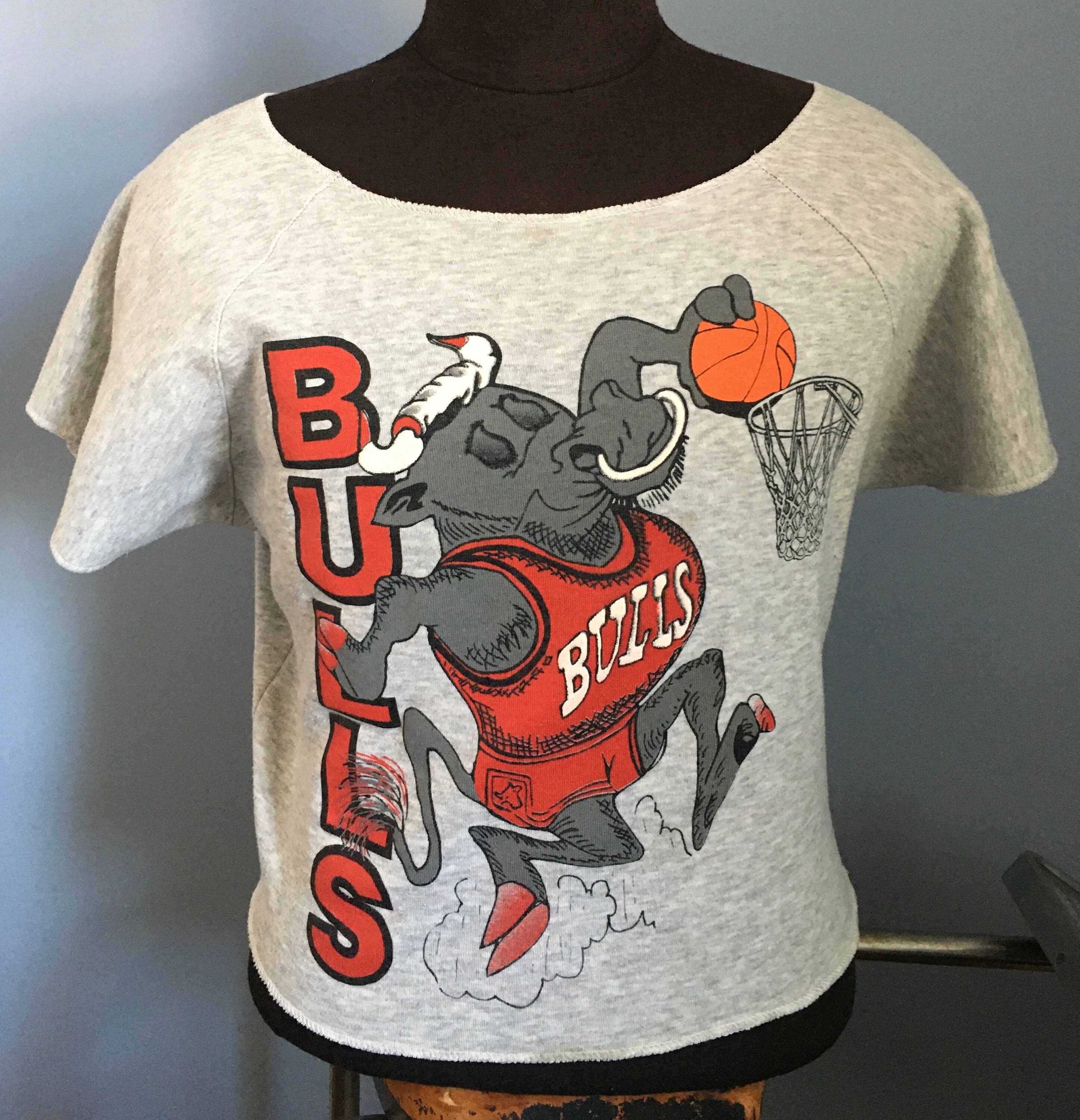 Women's Chicago Bulls '47 White/Black 2021/22 City Edition Vintage Tie-Dye  Tubular Cropped T-Shirt