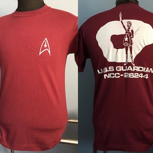 80s Vintage Star Trek the Role Playing Game U.S.S. Guardian NCC-26244 board tv television T-Shirt - MEDIUM