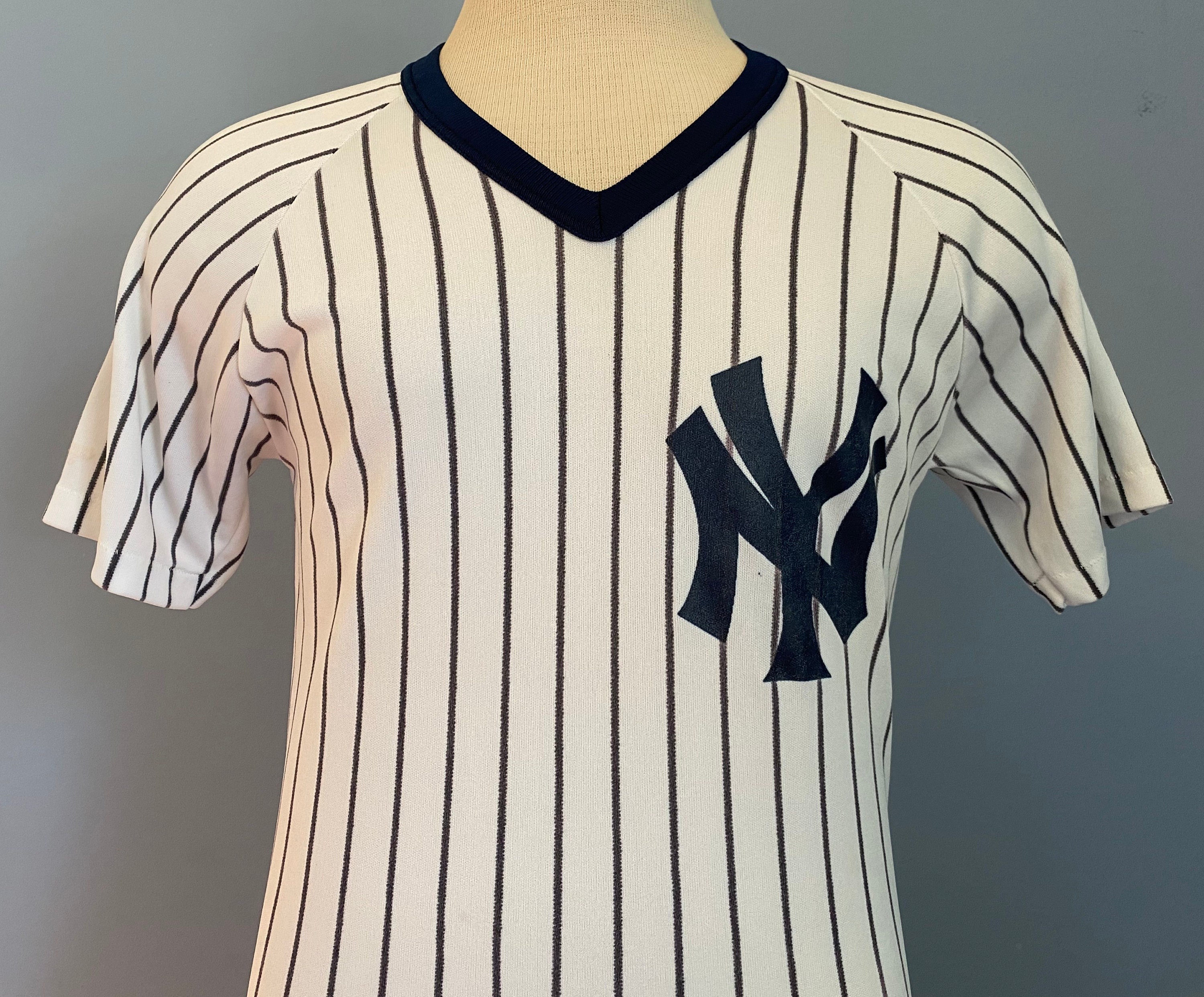 80s Vintage New York Yankees Pin Stripes Burger King #15 Mlb
