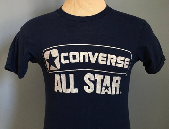 70s 80s Vintage Converse All Star Shoes Athletic Sports T-shirt SMALL - Etsy