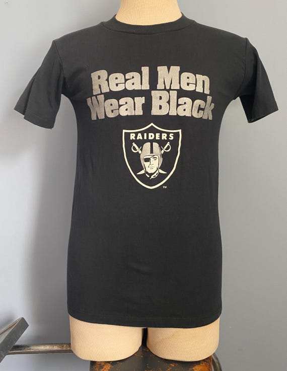 80s Vintage Los Angeles Raiders Oakland Real Men Wear Black Nfl