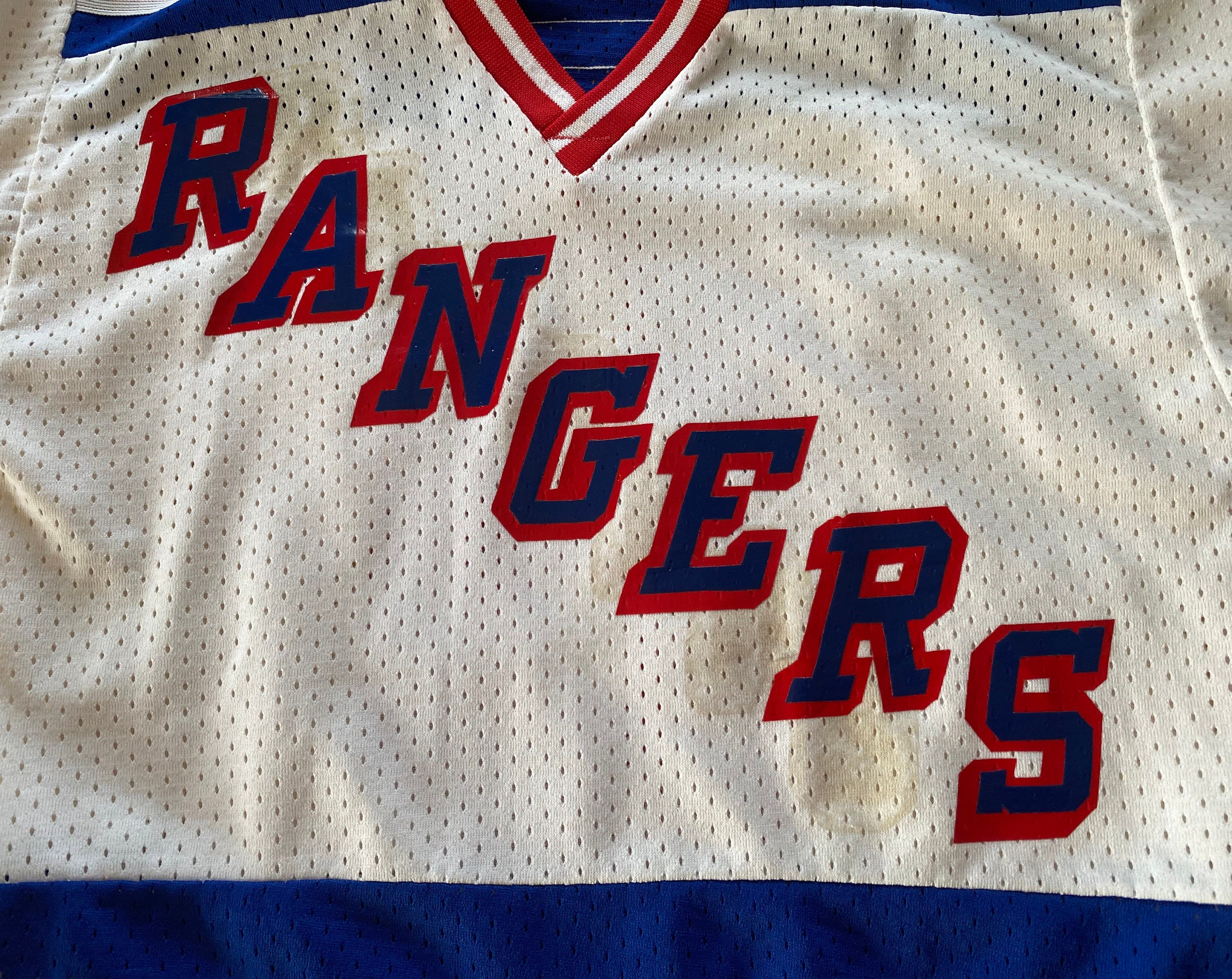 90s Vintage New York Rangers #9 Adam Graves Nhl Hockey Pro-gear 