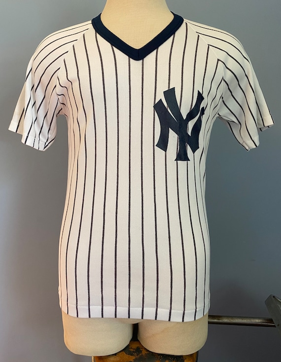 Vintage 80s New York Yankees Pinstripe Jersey: Rawlings - SMALL - Etsy