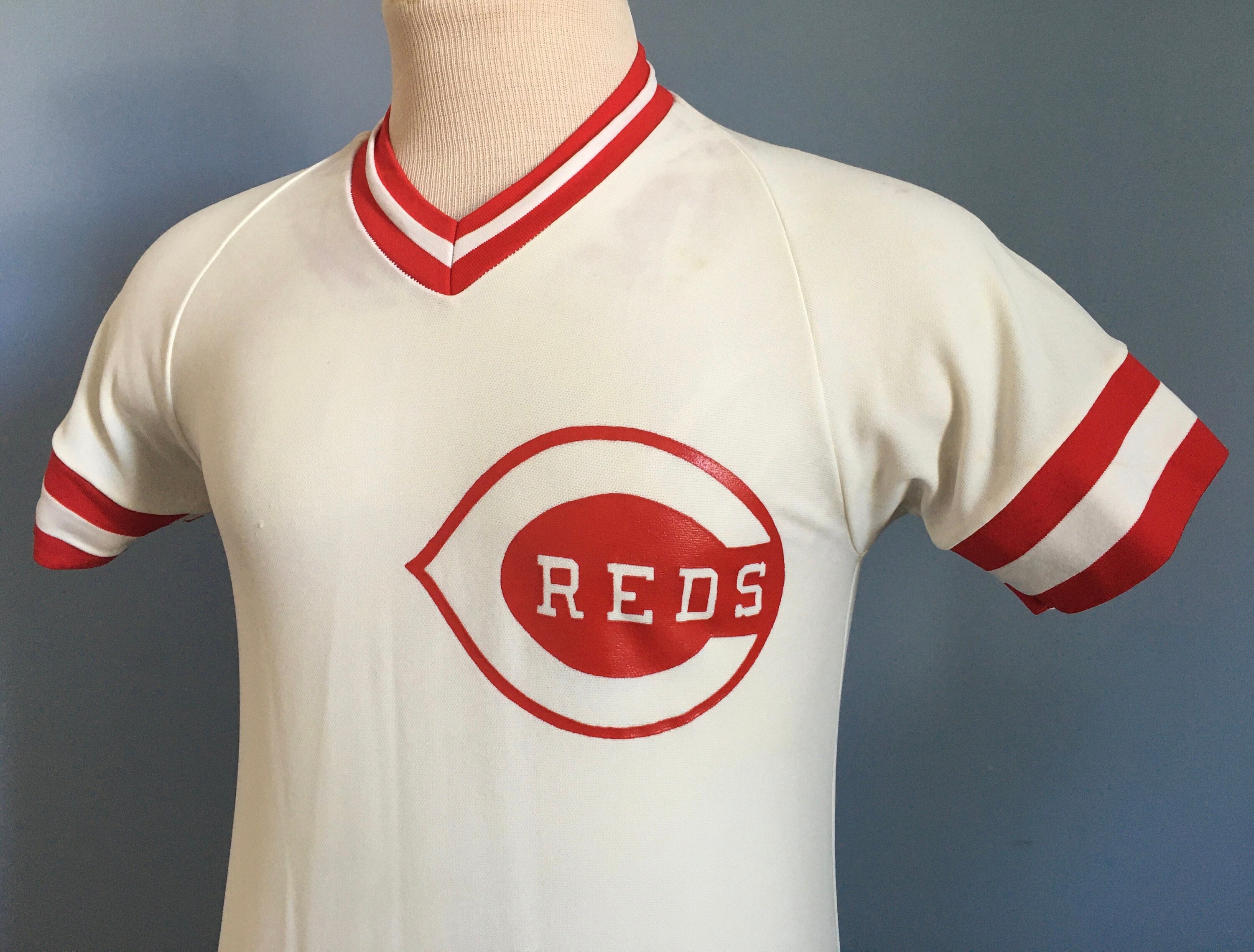 80s Vintage Cincinnati Reds Mlb Baseball Medalist Sand-knit 