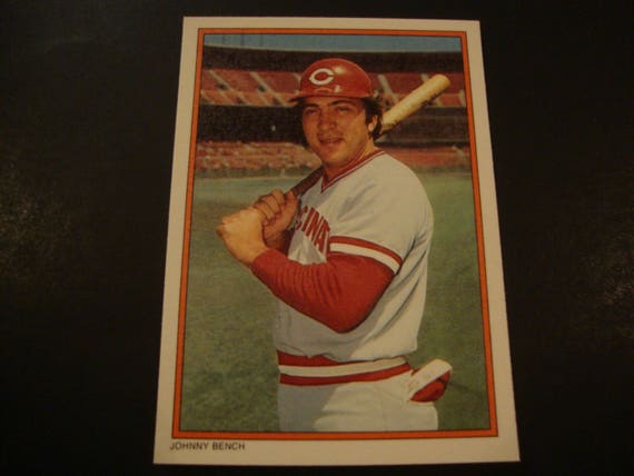 Sale Vintage Johnny Bench Baseball Card Cincinnati Reds Etsy