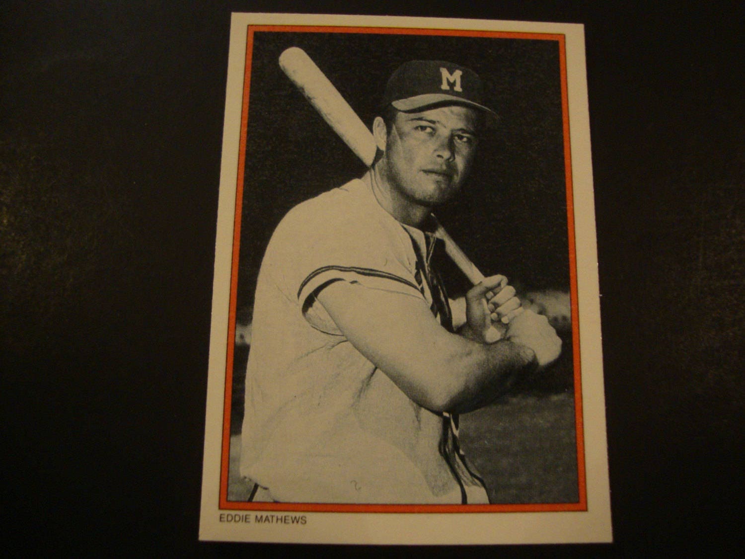 Vintage Eddie Mathews Baseball Card Milwaukee / Atlanta 