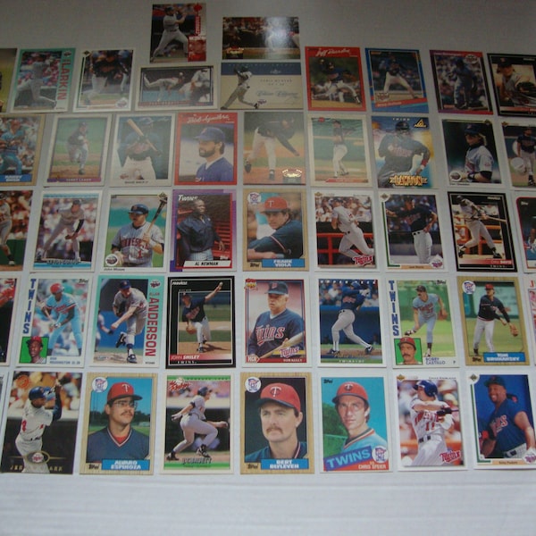 Vintage Team Lot of Minnesota Twins Greats Baseball Cards -Hall of Fame/Star Lot -Puckett, Hunter, Blyleven,Knoblauch,Hrbek,Viola,Morris,etc