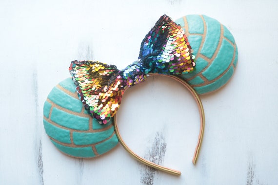 Mint Concha Minnie Ears, Food Minnie Ears, Pan Dulce Ears  display picture 1