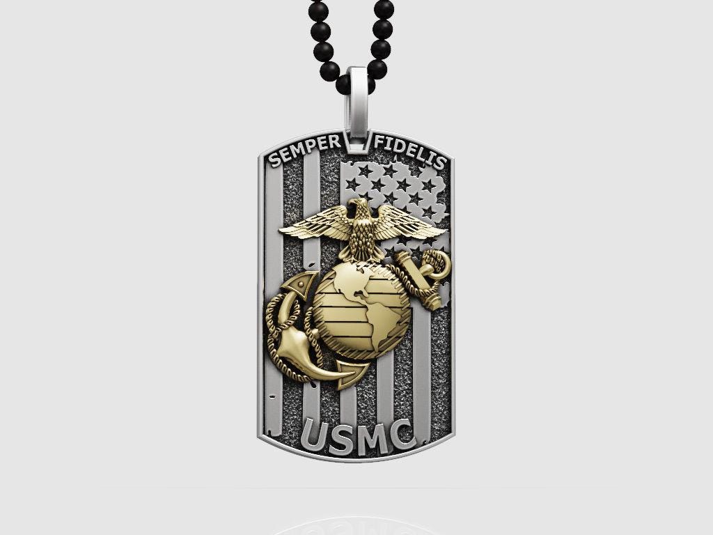 Usmc Pendant - Etsy